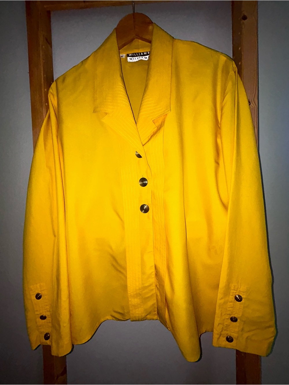 Williams & Williams Yellow Button-Front Jacket
